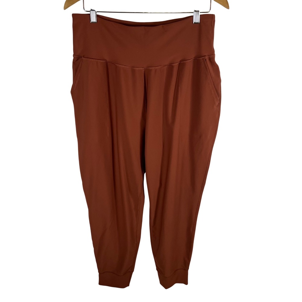 Old‎ Navy Active Elevate Legging Go-Dry Joggers Rust Brown High Waist Pockets XL